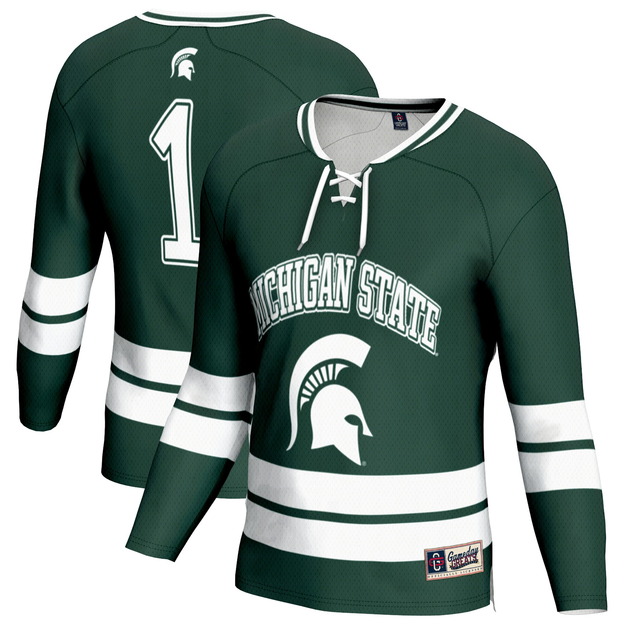 [DDG] Michigan State Spartans GameDay Greats Unisex Lightweight Men's Hockey Fashion Jersey - Green
