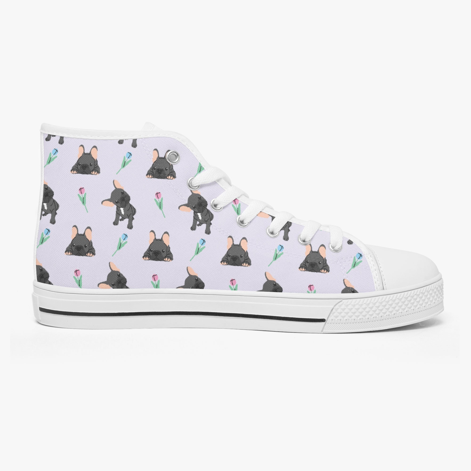 Charlotte - Bulldog Inspired Classic High-top Canvas Shoes Casual Wear