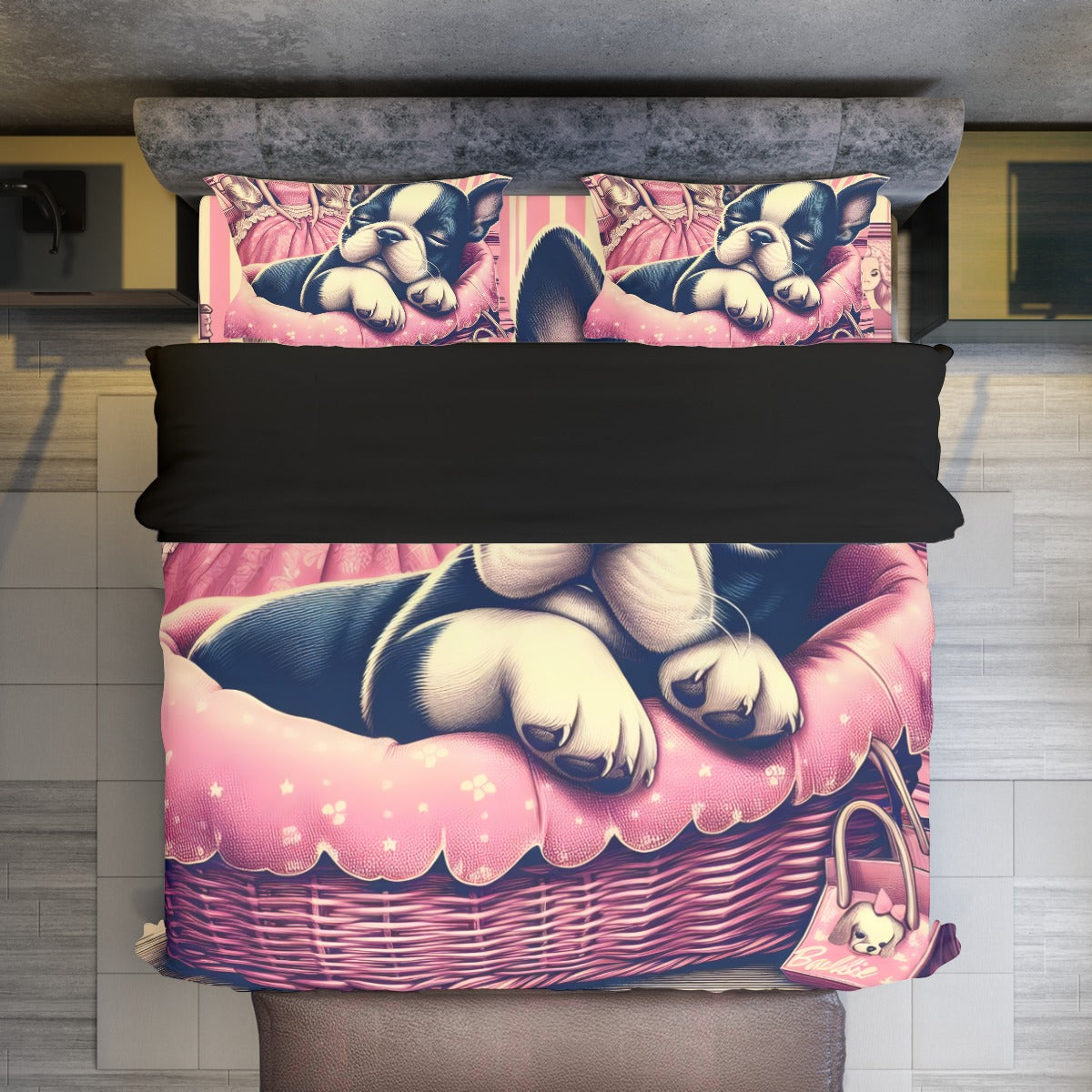 Jasper - Frenchie Duvet Cover Set For Boston Terrier Lovers Winter Wear