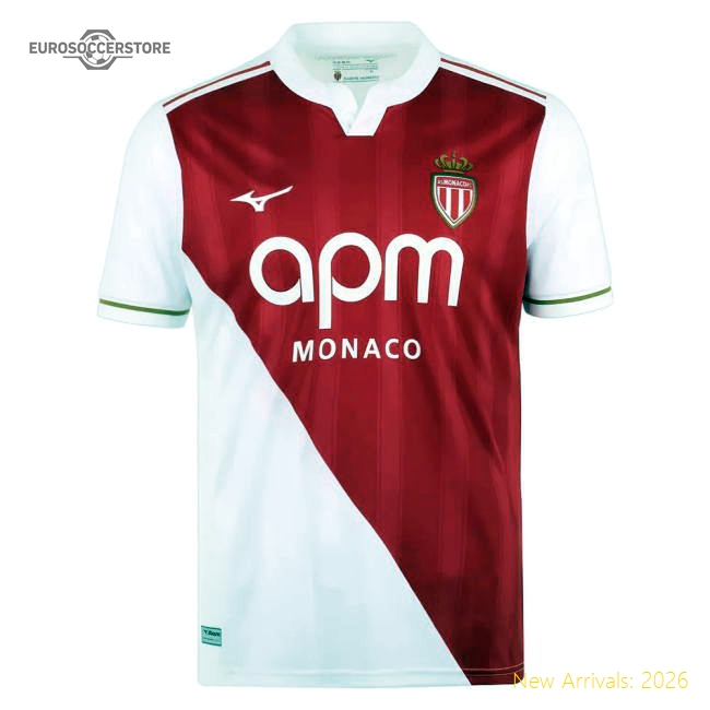 Authentic High-Quality 2025-2026 As Monaco Home Shirt