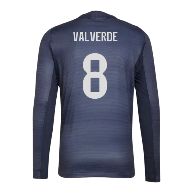 Best-Selling 2025-2026 Real Madrid Authentic Long Sleeve Away Shirt (Valverde