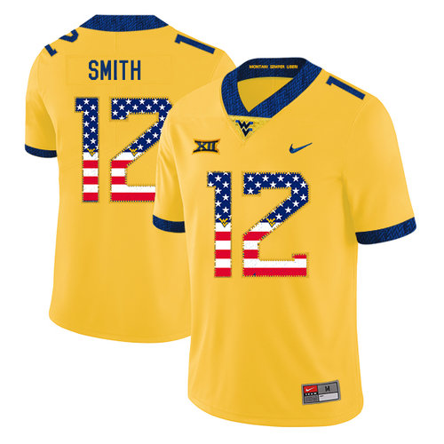 Men's None Yellow 2024 match worn Geno Smith #12 authentic Jersey