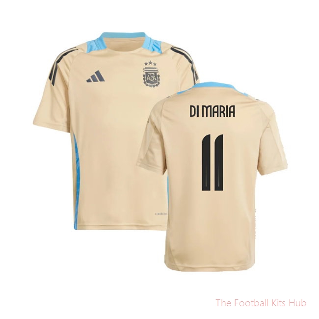 2024-2025 Argentina Training Jersey (Hazy Beige) (DI MARIA 11)