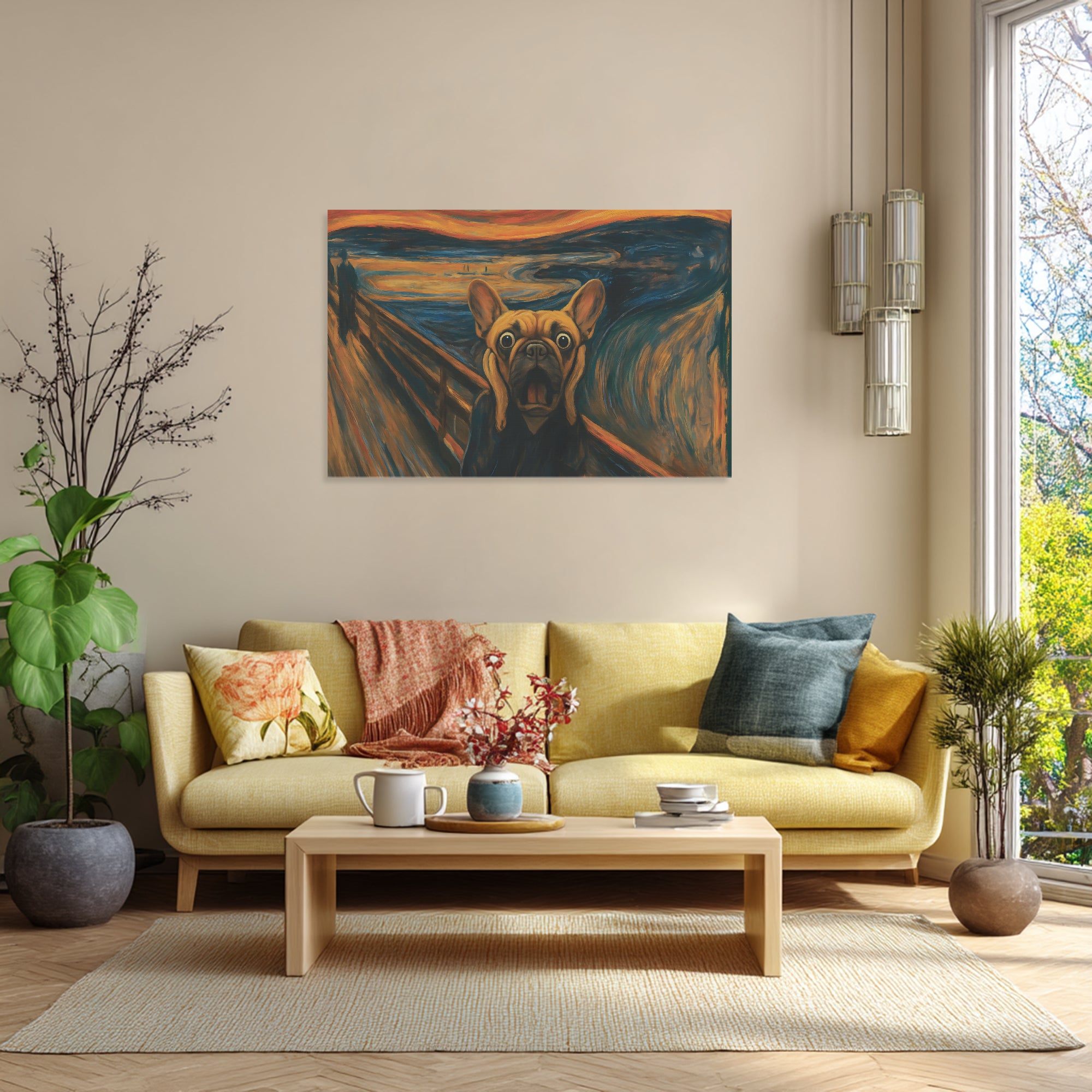 - Comfy Adorable Frenchie Canvas Wall Art For Dog Lovers | Trendy Style