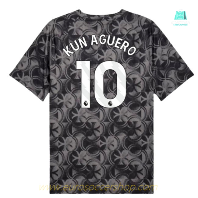 2025-2026 Man City Warm Up Jersey (Black) (Kun Aguero 10)