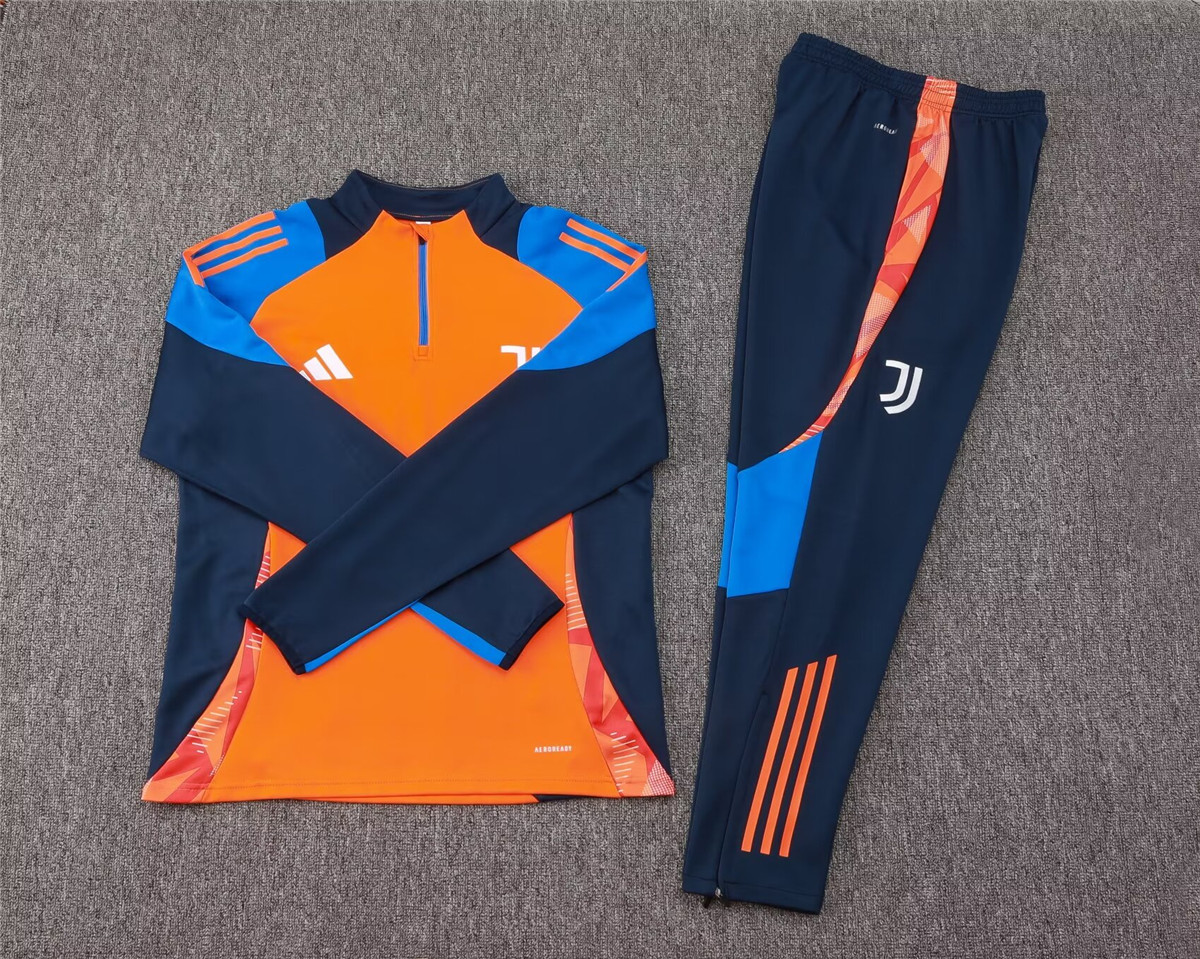 2425 Juventus Orange Half Zipper TrackSuit - Official Replica 7888