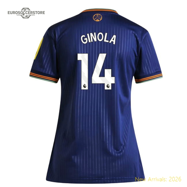 2025-2026 Newcastle Womens Refined Ginola Jersey Performance Fabric
