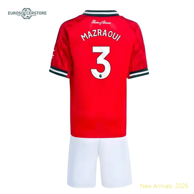 Kid-approved Man Utd Mini Jersey Mazraoui 2025-2026 Performance Fabric