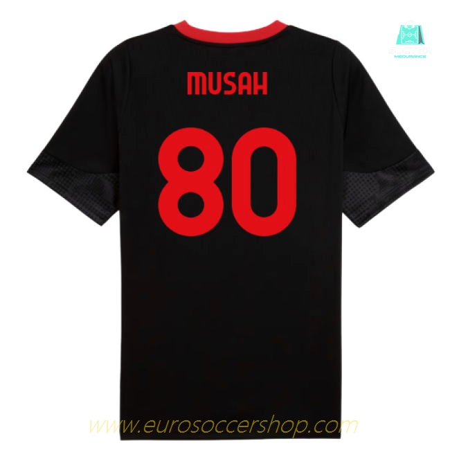 2025-2026 AC Milan Training Jersey (Black) (Musah 80)