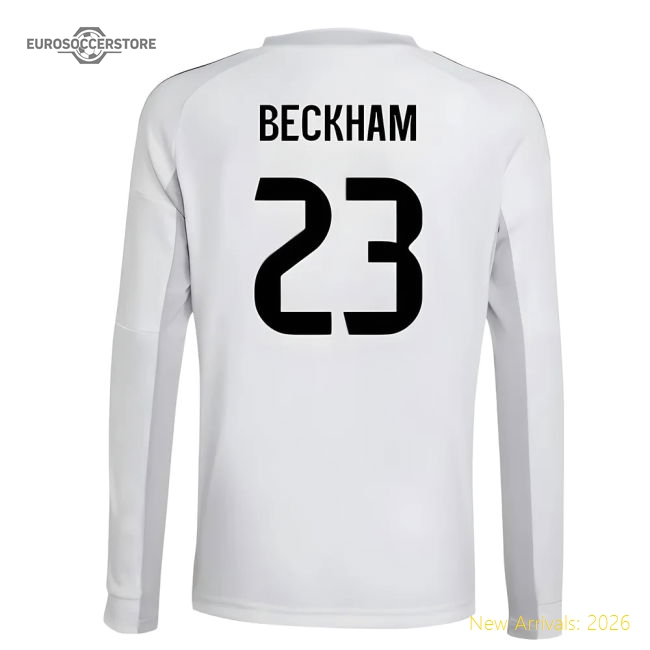 Top-grade 2025-2026 Real Madrid Long Sleeve Main Jersey (kids) (bec