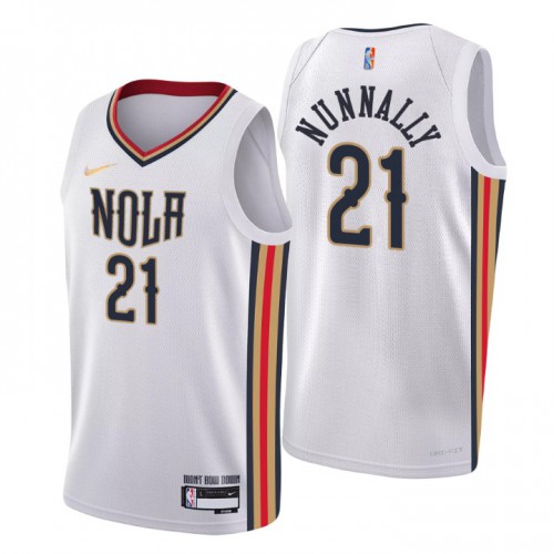 White NOP Orleans Pelicans #21 Nike Classic Jersey NBA Fan Apparel