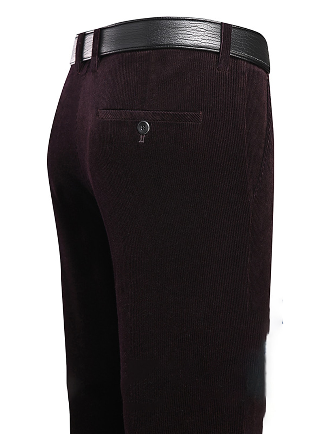 Men's Dress Pants Corduroy Winter Trousers Suit Pocket Plain Comfort
