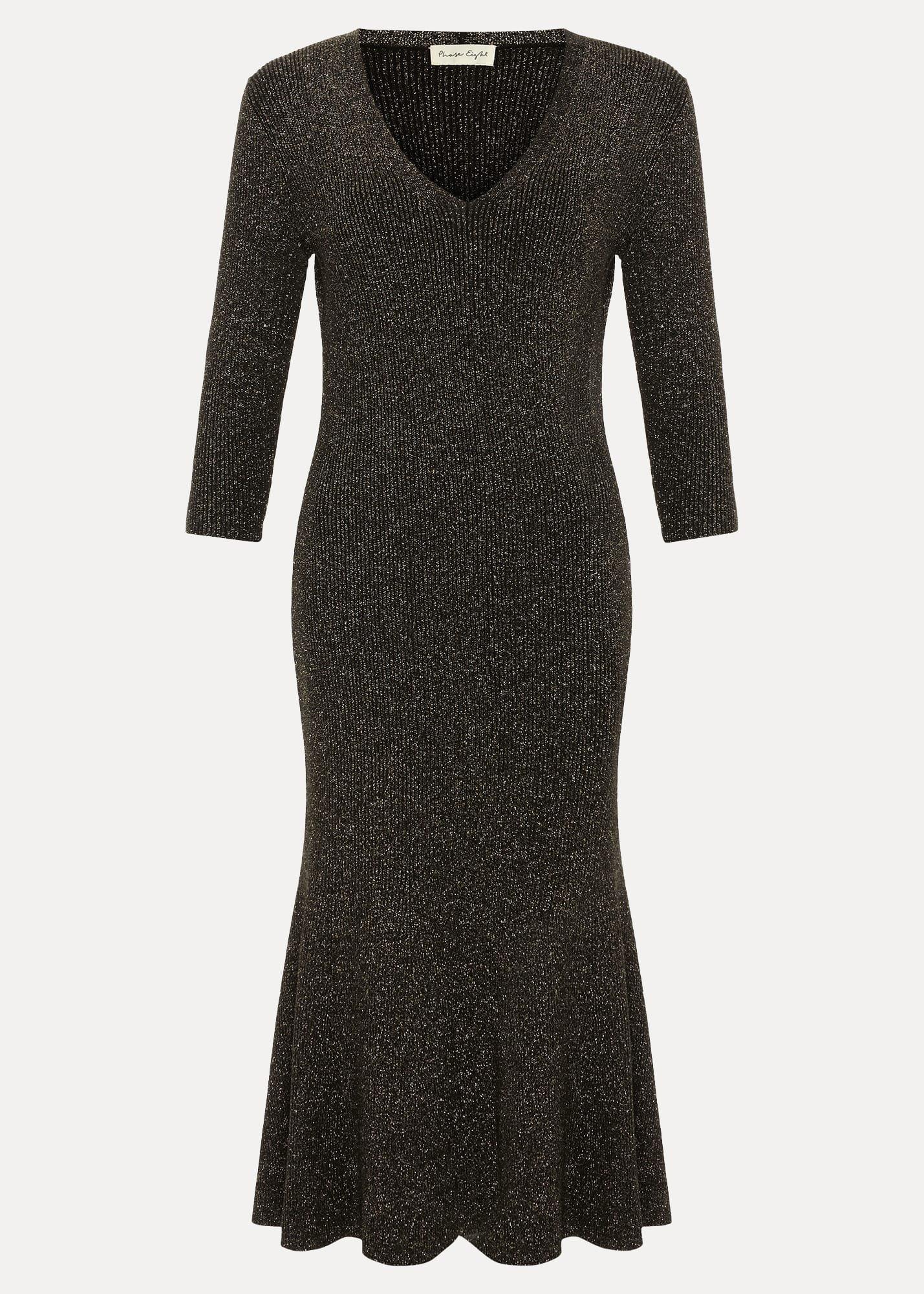 Petite Tillie Lurex Flippy Hem Dress