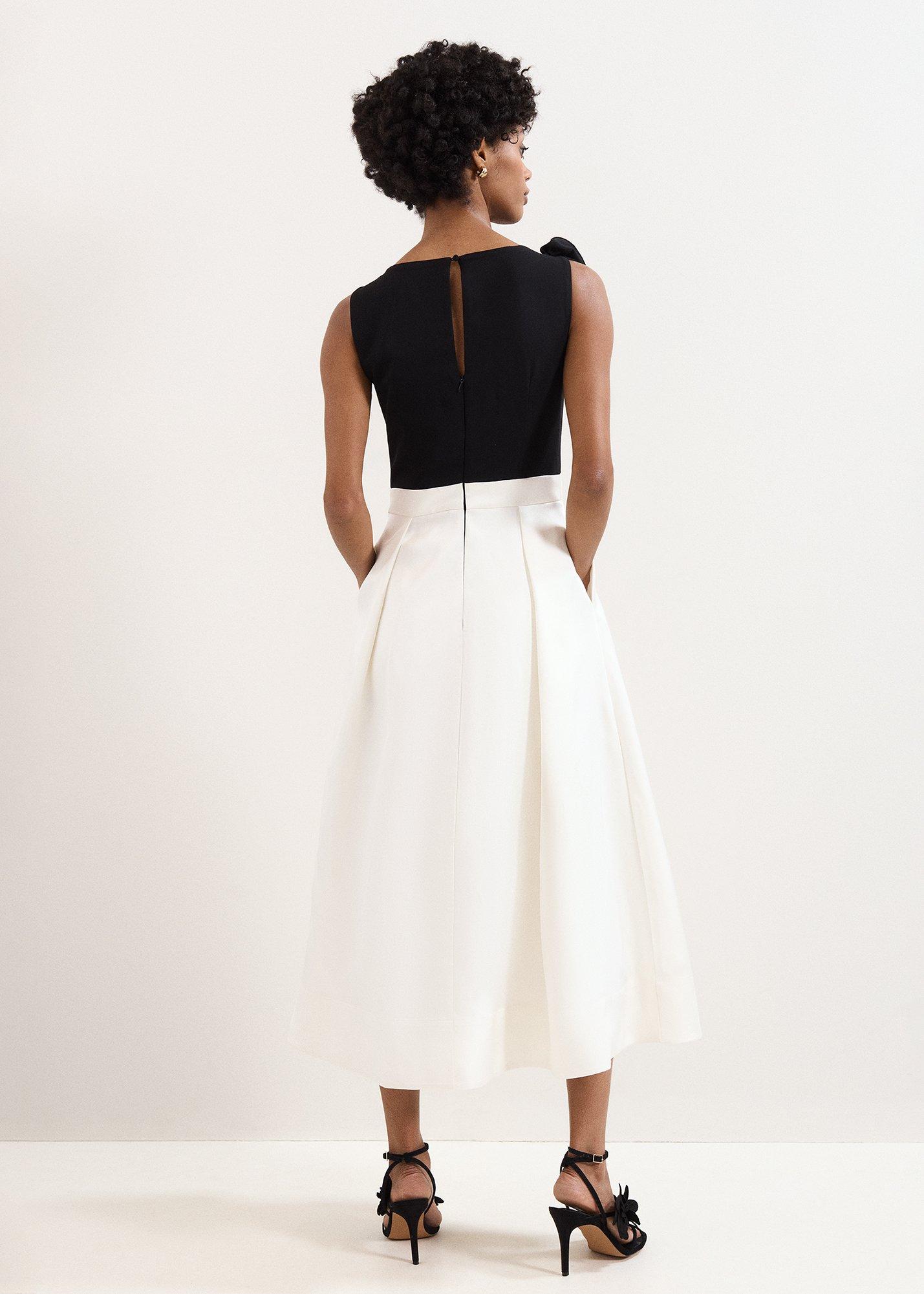 Perla Satin Midi Dress