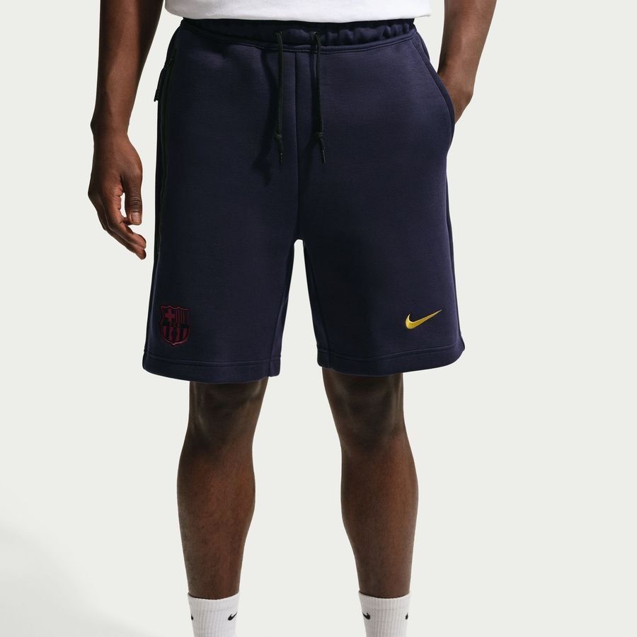 Barcelona Shorts Tech Fleece - Blackened Blue/Mineral Yellow