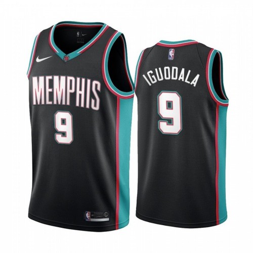 Nike Memphis Grizzlies #9 Andre Iguodala Mens Hardwood Classic NBA Jersey Black Mens