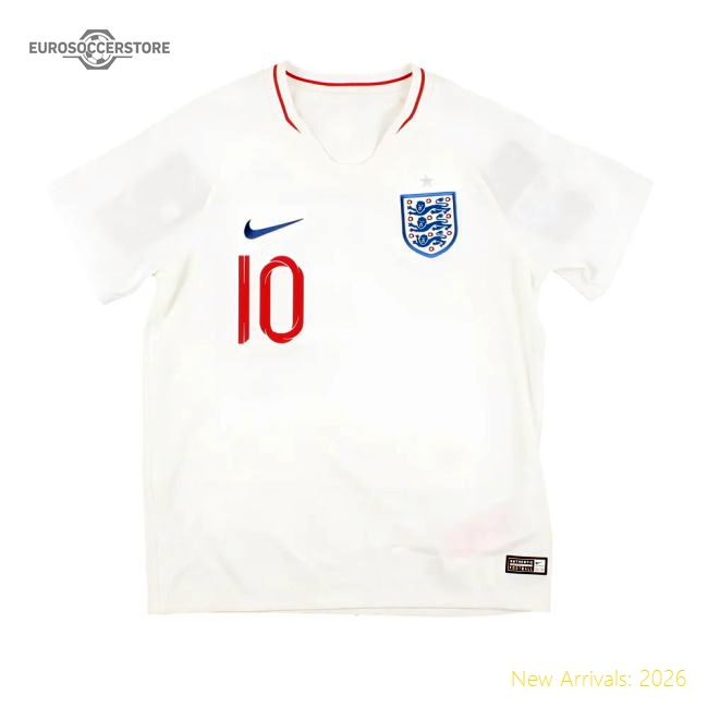 England 2018 Home Jersey Shirt #10 Football Fan Apparel