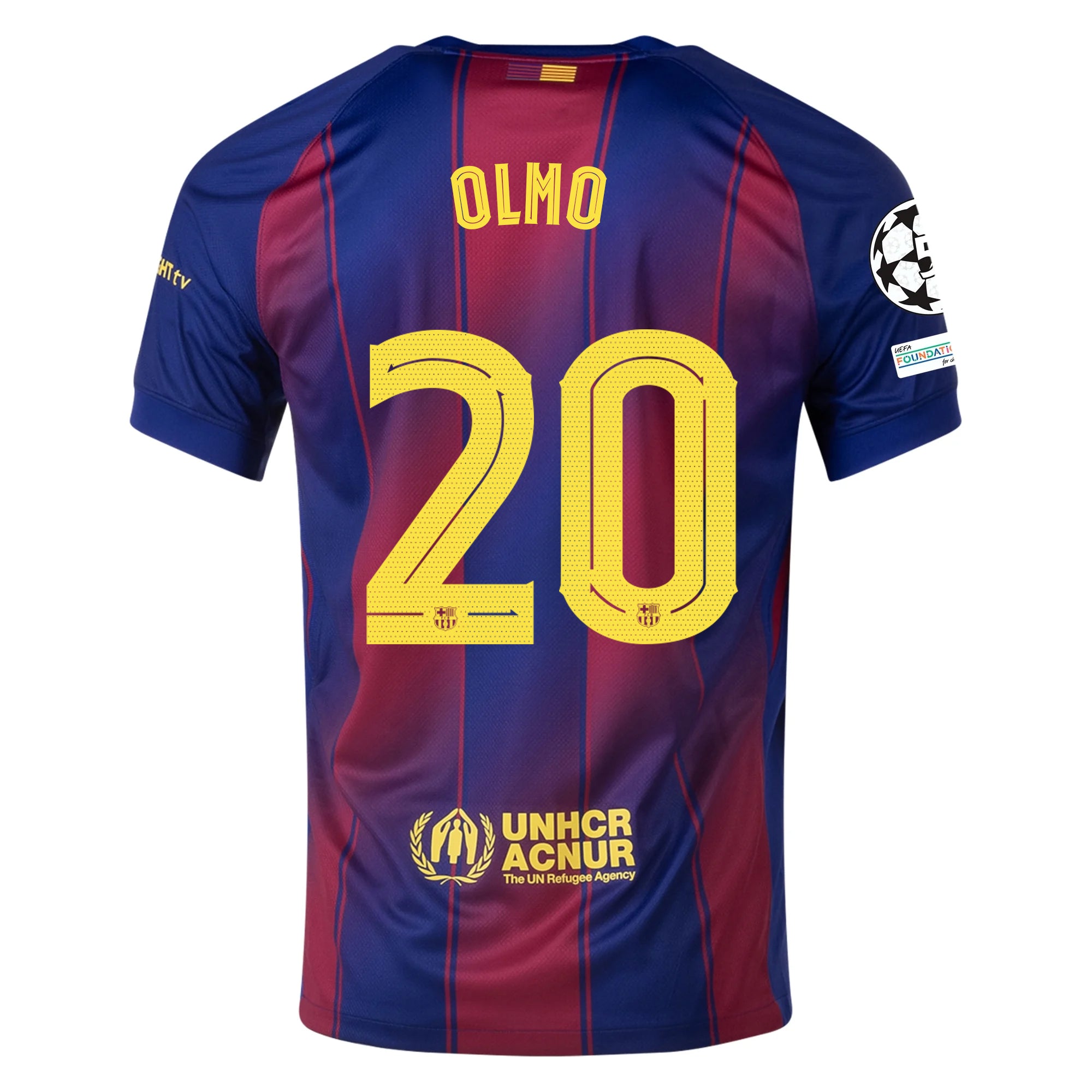 Barcelona Gold) 2025-2026 UCL Home Jersey – Authentic Shirt