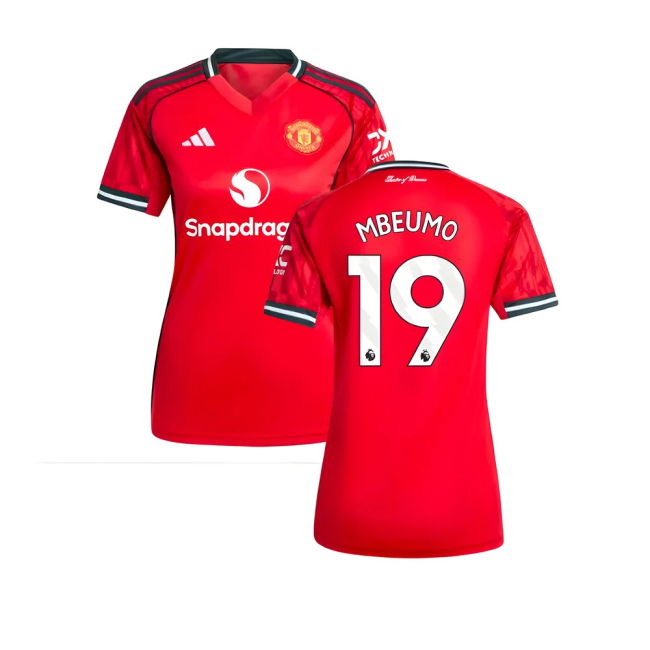 2025-20 Man Utd Authentic Home Football Shirt Mbeumo 19 M Women S