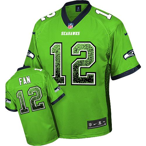 NFL W S S Seahawks #12 Fan Green Green Elite Jersey - High Quality