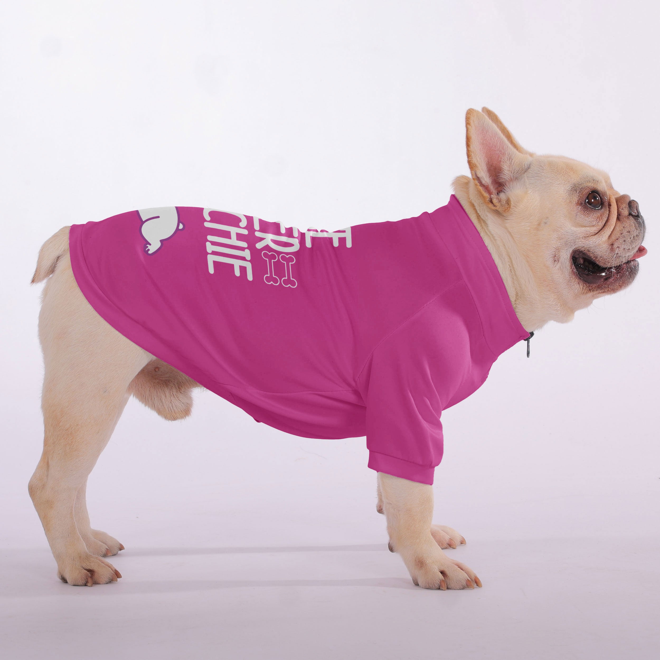 French Bulldog Cute, Cuter, Frenchie Snuggly Zip Up Sweatshirt For