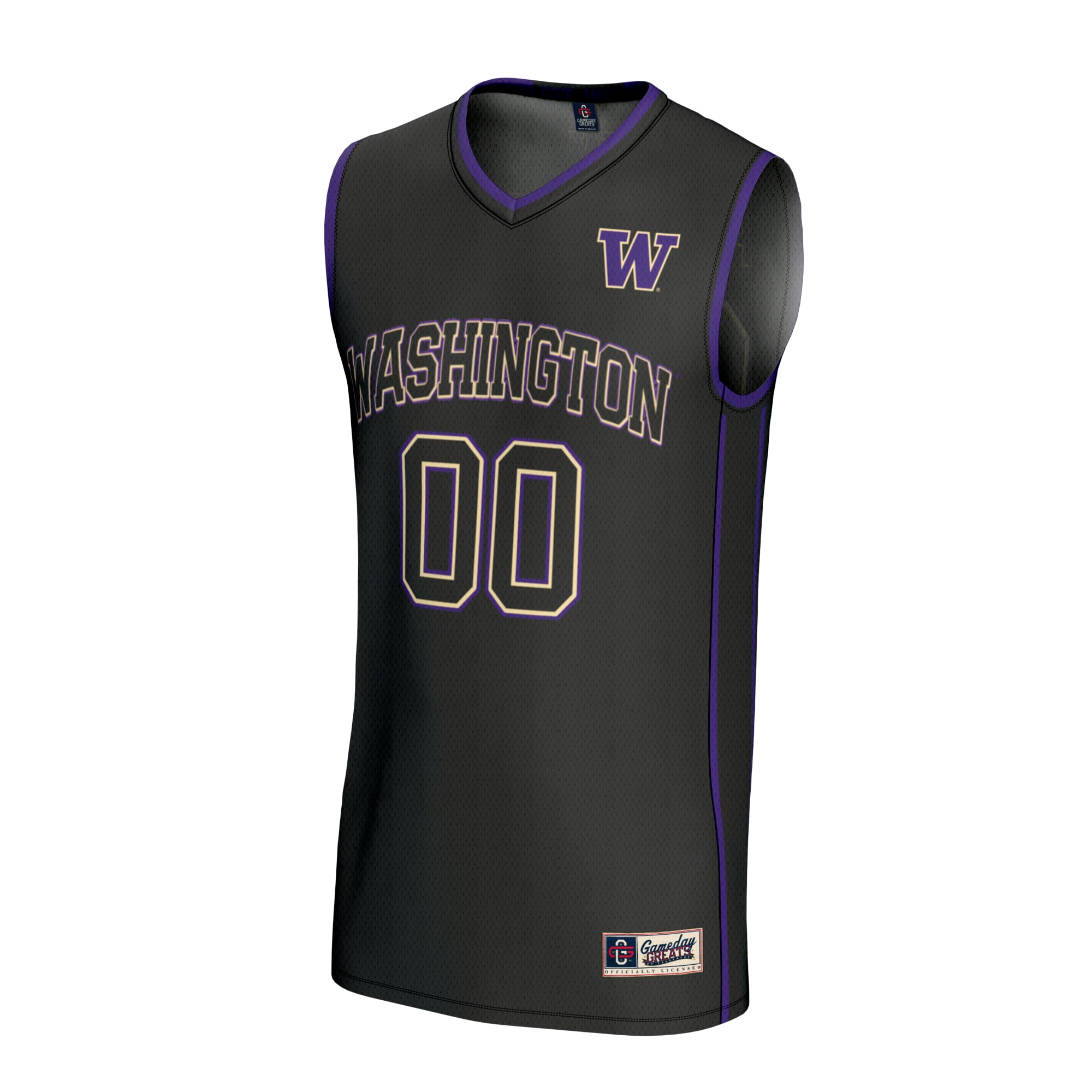 Washington Huskies GameDay Greats Youth Lightweight Collegiate Men's Basketball NIL Pick-A-Player Fashion Jersey - Black