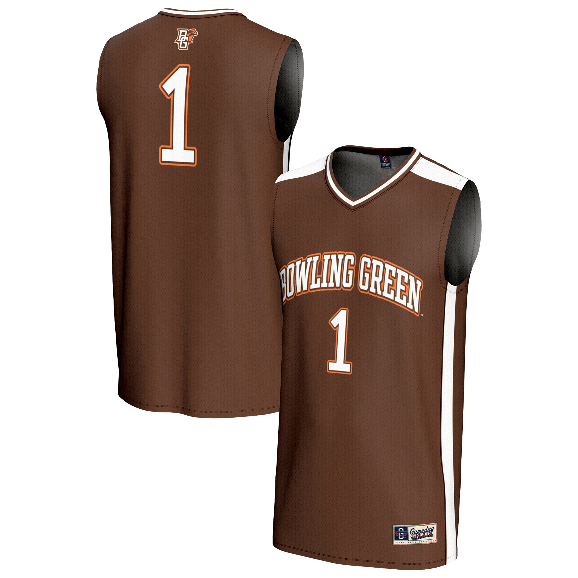 [NJP] Bowling Green St. Falcons GameDay Greats Unisex Lightweight Basketball Fashion Jersey - Brown