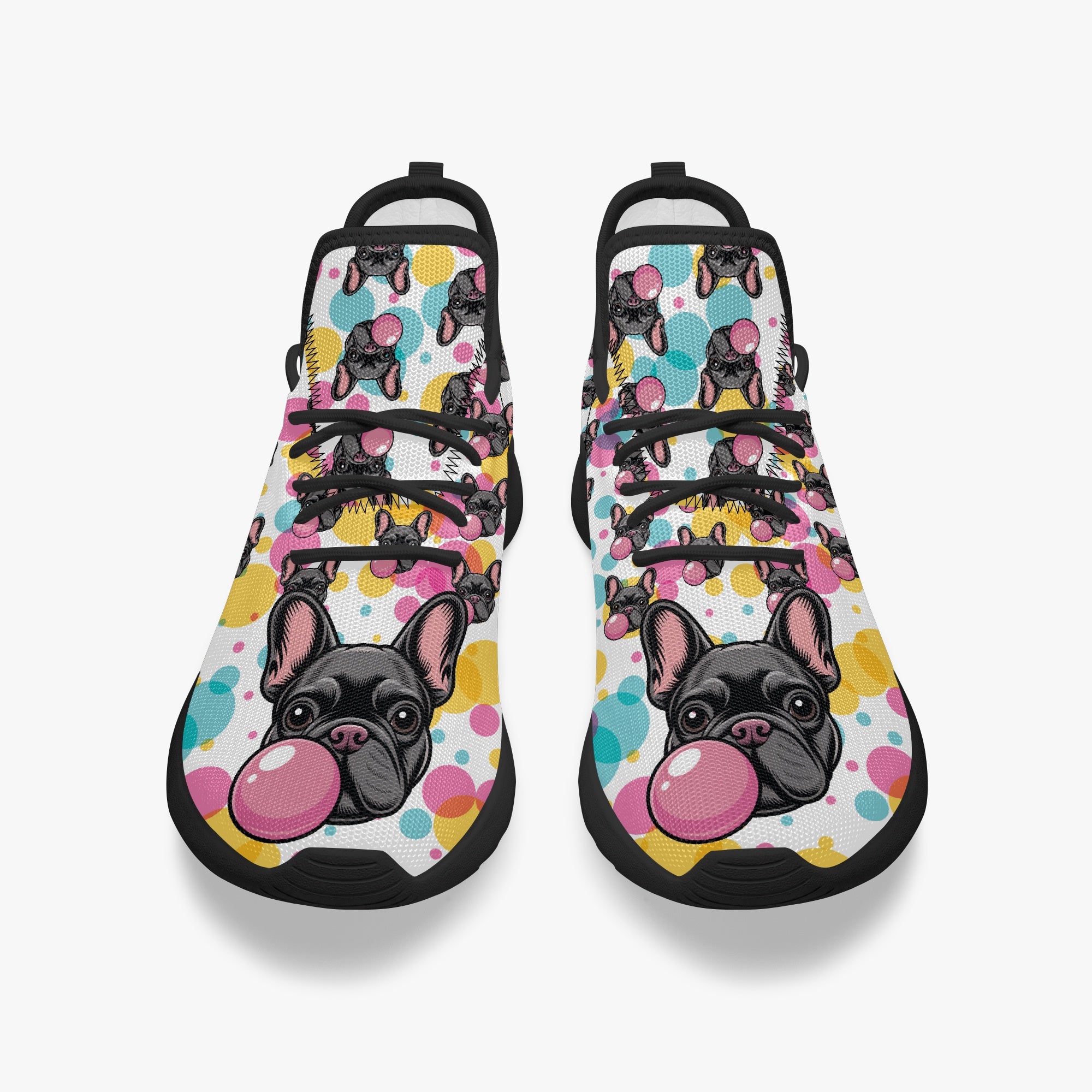 Denim - French Bulldog Themed Classic Sneakers Everyday Use