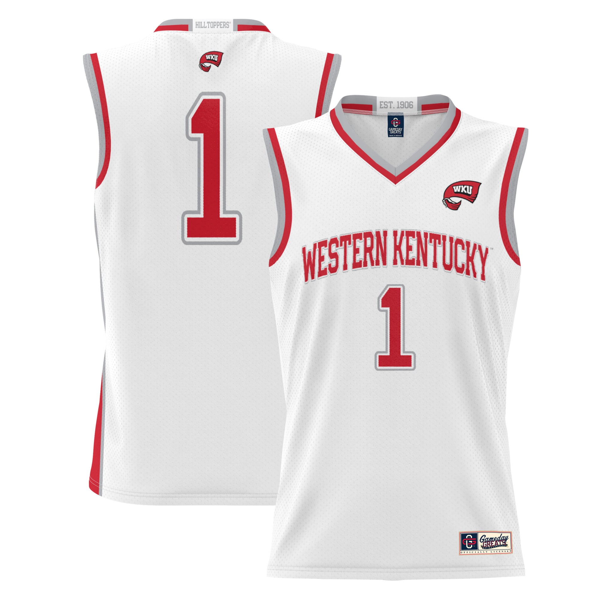 [NJP] Western Kentucky Hilltoppers GameDay Greats Youth Lightweight Basketball Jersey - White
