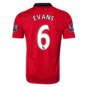 Quick Dry Man Utd 13-14 Manchester United 6 EVANS Home Jersey Shirt
