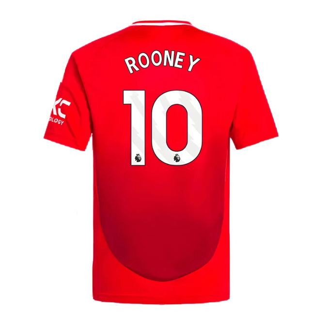 2024-20 Man Utd Home Football Shirt Rooney Name Number M