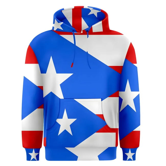 Climate-Control Puerto Rico Sublimated Flag Hoody Fan-Favorite