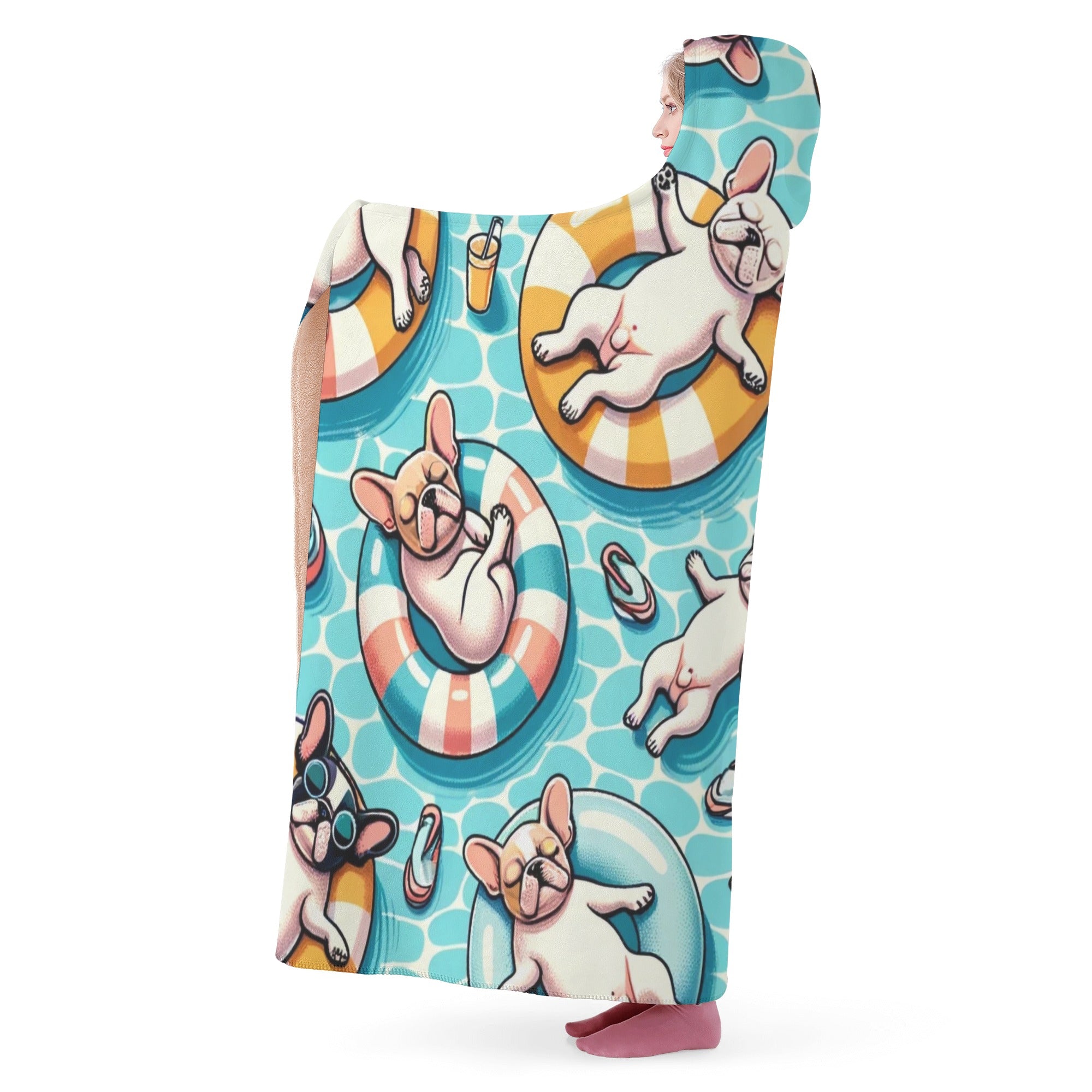 French Bulldog Kobe Hooded Blanket Practical Pet Supply