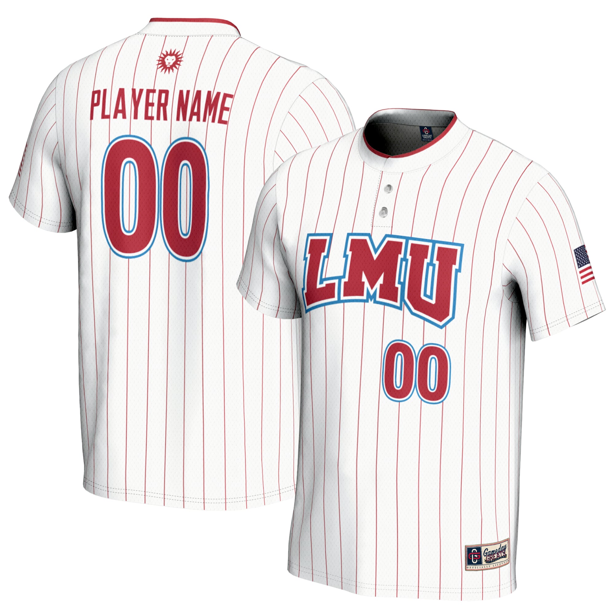 [NJP] Loyola Marymount Lions GameDay Greats Unisex NIL Pick-A-Player Softball Lightweight Jersey - White
