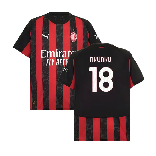 Acm Ac Milan Home Shirt Nkunku #18 Ultra Comfort Avid Fresh Look F...