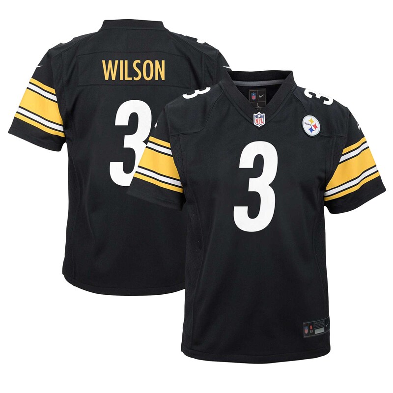 None Russell Wilson Record-Breaker PIT Steelers Top-Grade Jersey
