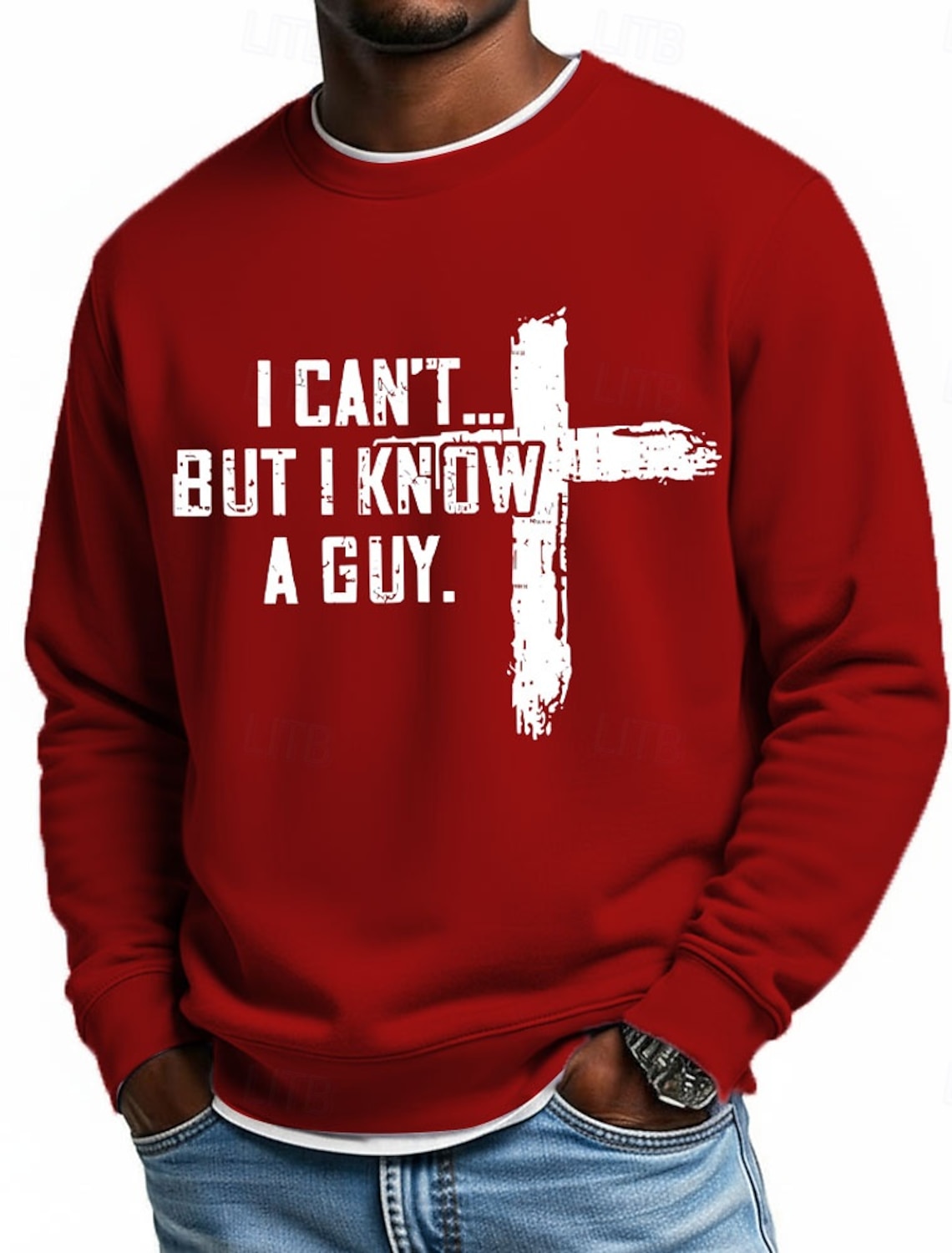 Men's Jesus Faith Sweatshirt Fashion Daily Casual Long Sleeve Crew Neck Home Streetwear Sports Outdoor Blue Light Blue Black Yellow Red Crewneck 3D All Seasons Designer S M L XL XXL XXXL