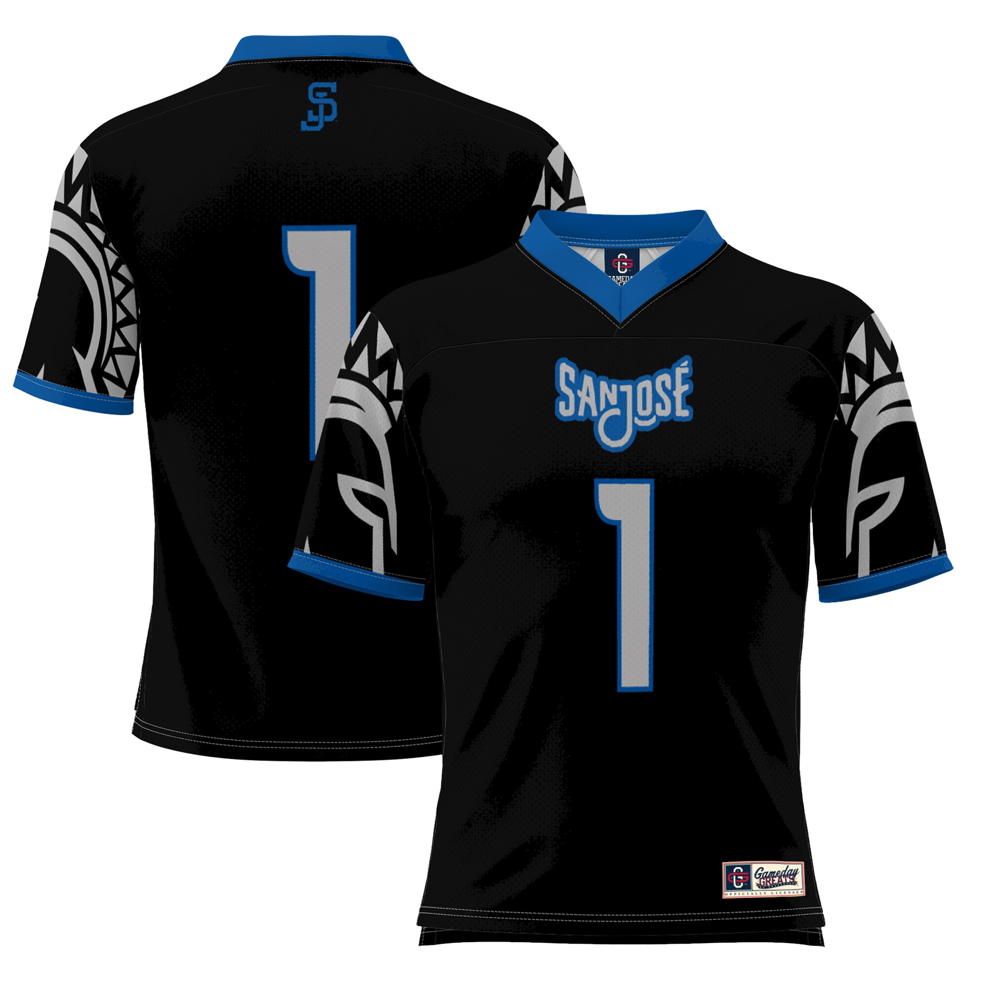 #1 San Jose State Spartans GameDay Greats Youth Football Jersey - Black