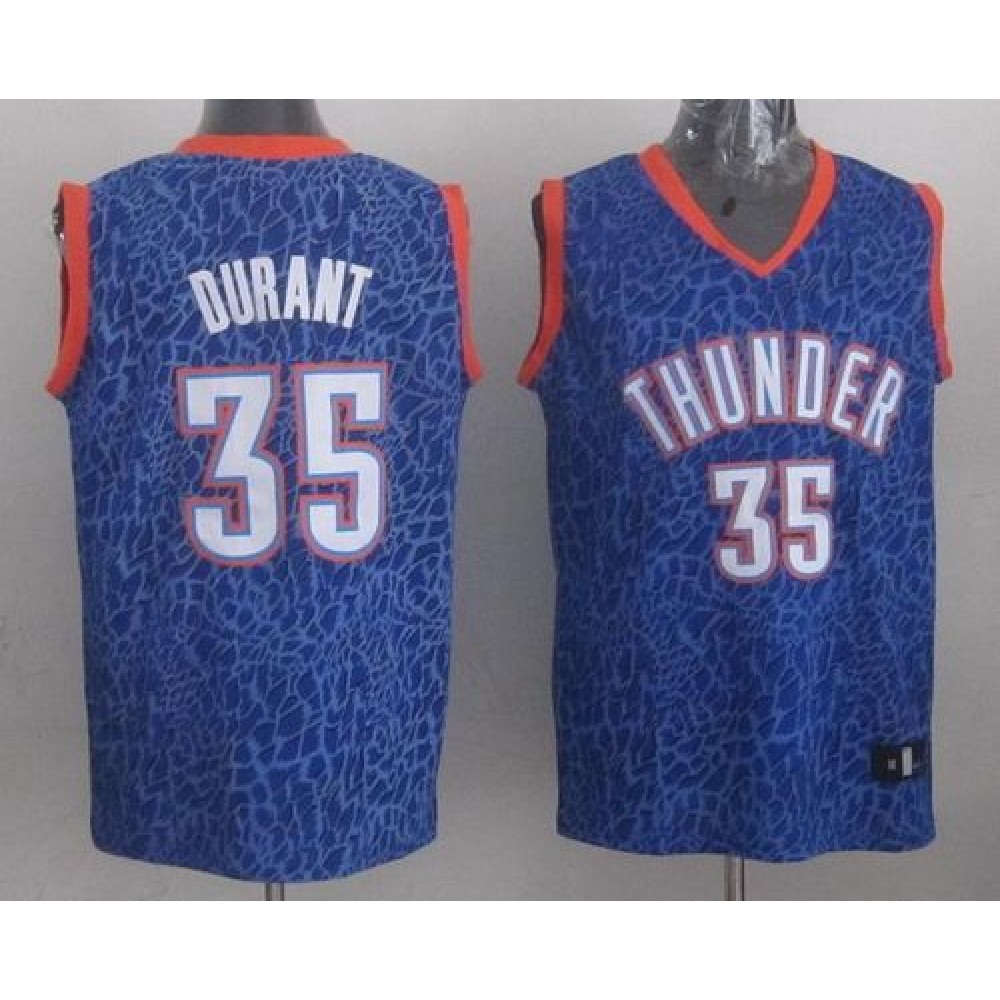 Professional Grade Men's OKC Thunder #35 Kevin Blue Basketball Jersey