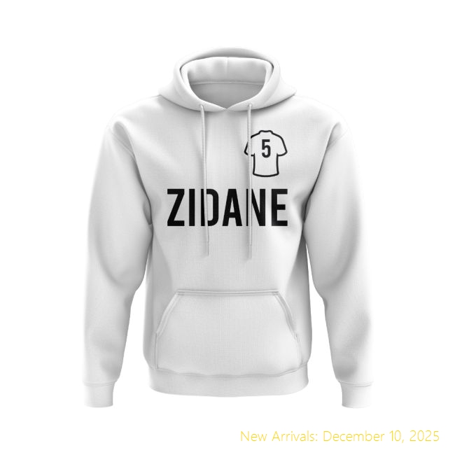 Durable RM Zinedine Zidane Real Madrid Number Hoody (White) - Best