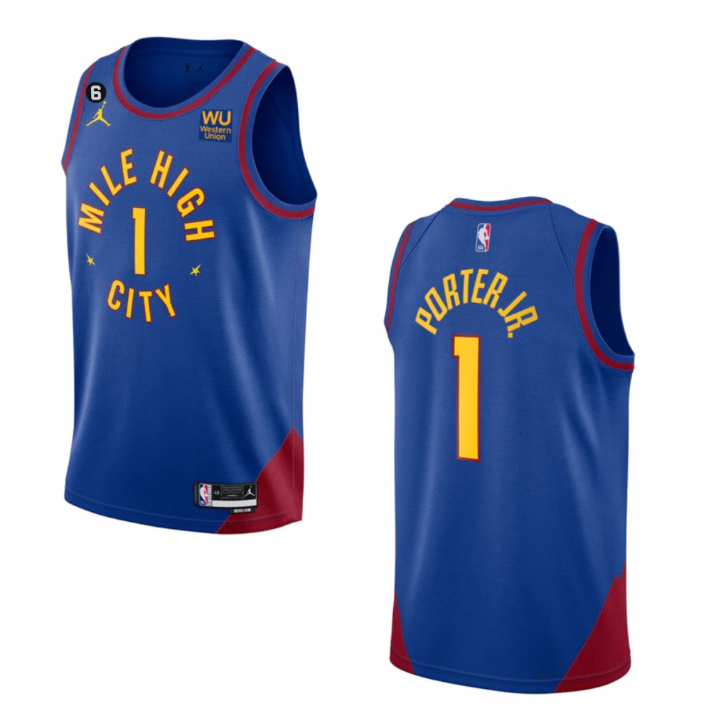 Durable Denver Nuggets 1 Jersey - Blue - Must-Have Jersey