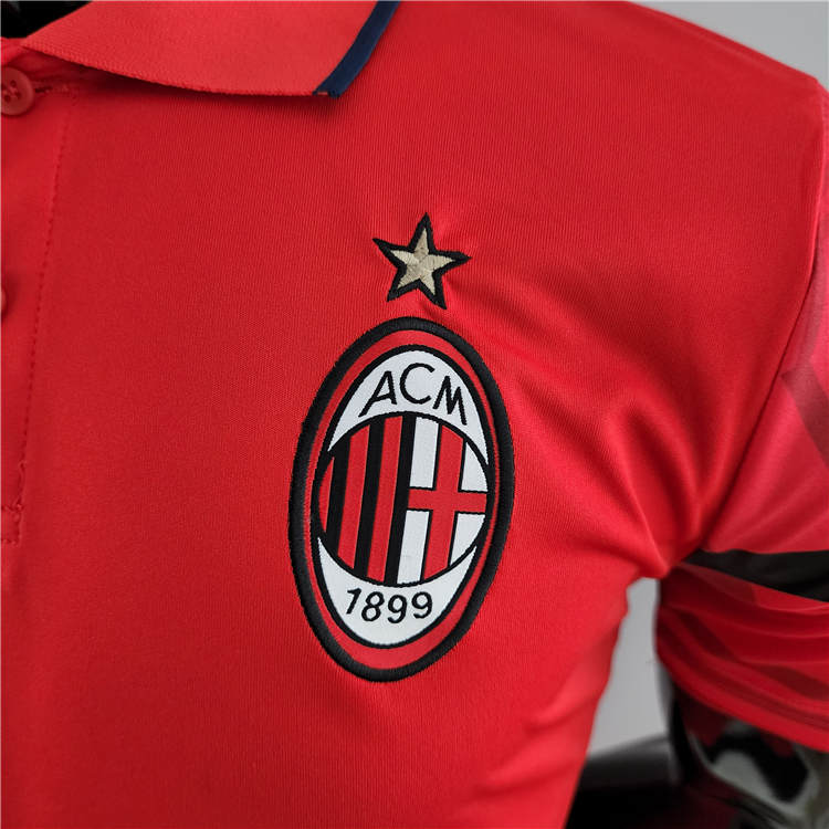 Genuine AC Milan 2223 Red Polo Shirt - Official Replica 9115