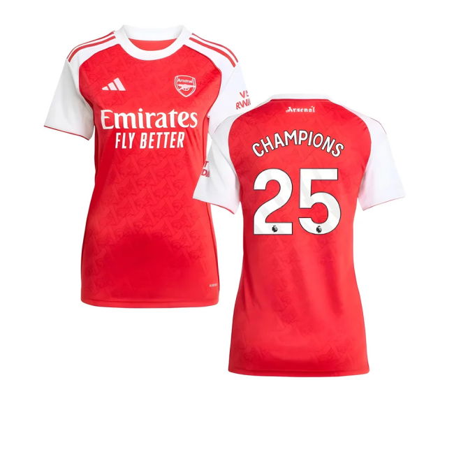 Original Replica Arsenal Home Fan Shirt for Womens (Champions 25)
