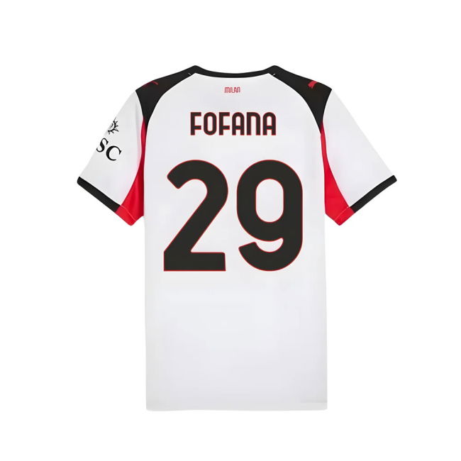 Acm Ac Milan Away Shirt Fofana #29 Durable Material True Modern St...