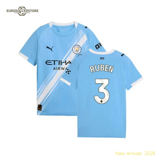 2025-2026 Man City Kids Gentle Jersey Ruben Climacool Soft-touch