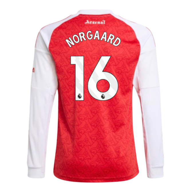 Arsenal Arsenal Long Sleeve Home Shirt Kids Norgaard #16 Durable M...