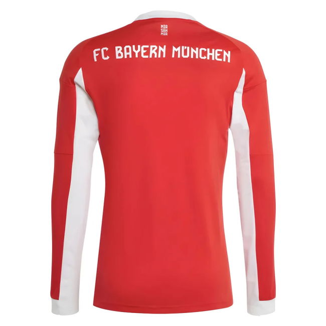 2025-2026 Home Shirt by Bayern Munich Long Sleeve (Men