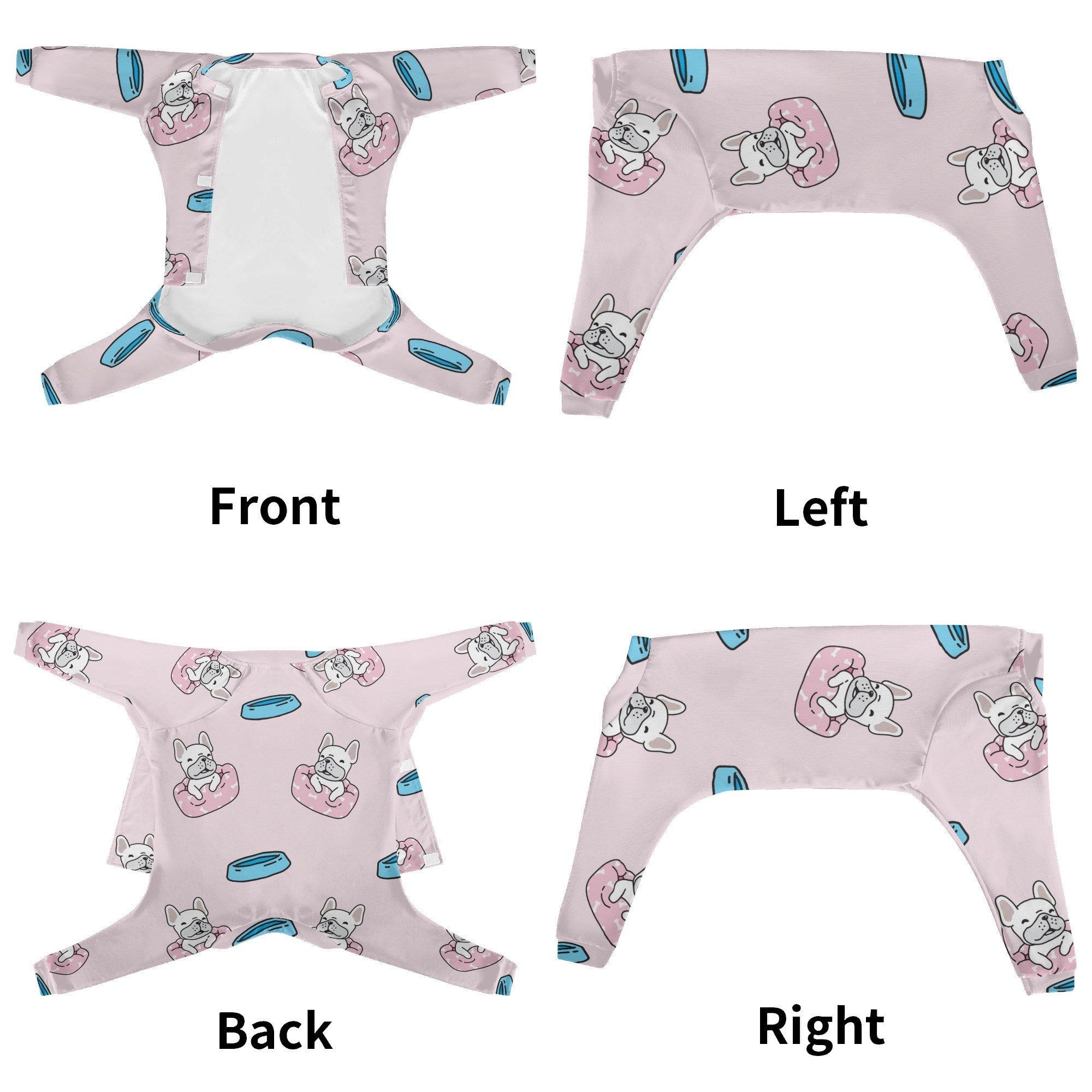 Biscuit - Frenchie Frenchie Pajama Indoor Use | Non-slip Design