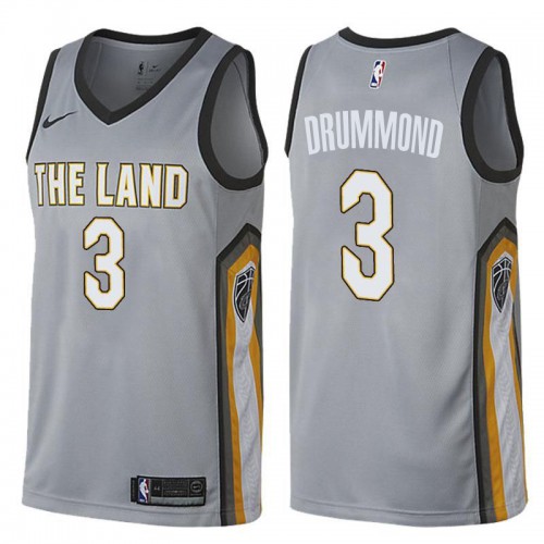 Official Cavs #3 Andre Drummond 2024 City NBA Swingman Jersey Gray -