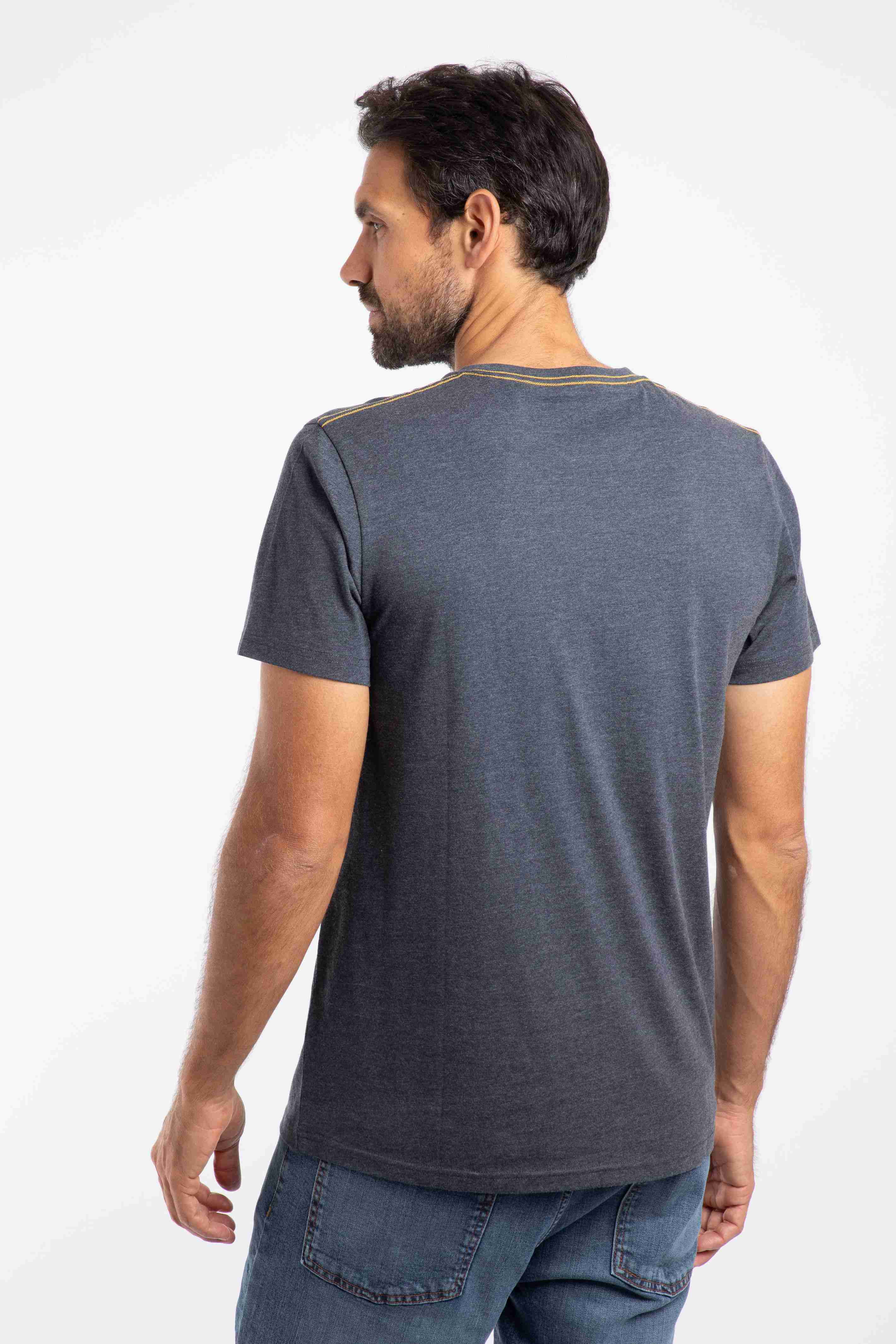 Brewer Front Print Graphic T-Shirt Navy
